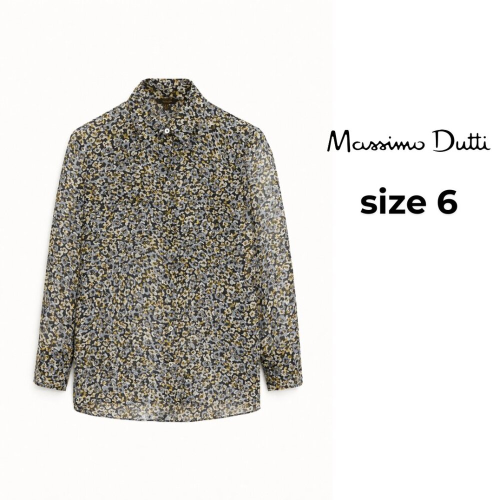Massimo Dutti Floral Button Down Shirt